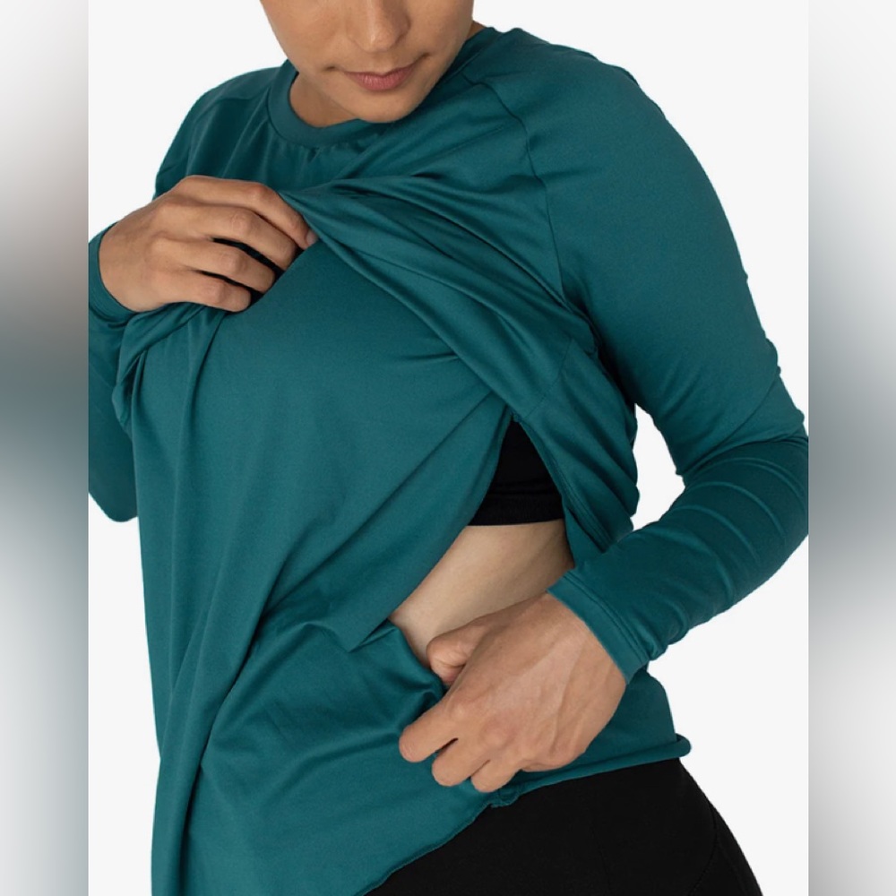 NWT | Kindred Bravely | Triangle Cut Out Nursing & Maternity Long Sleeve Shirts - Picture 6 of 7